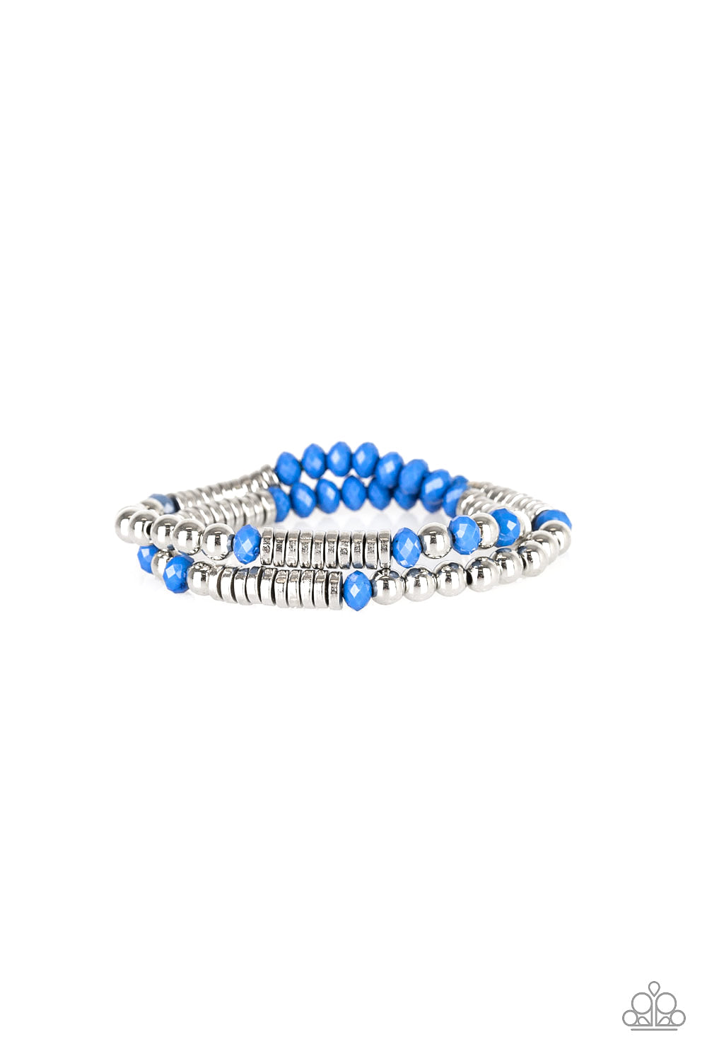 Downright Dressy Blue Bracelet (Stretchy)