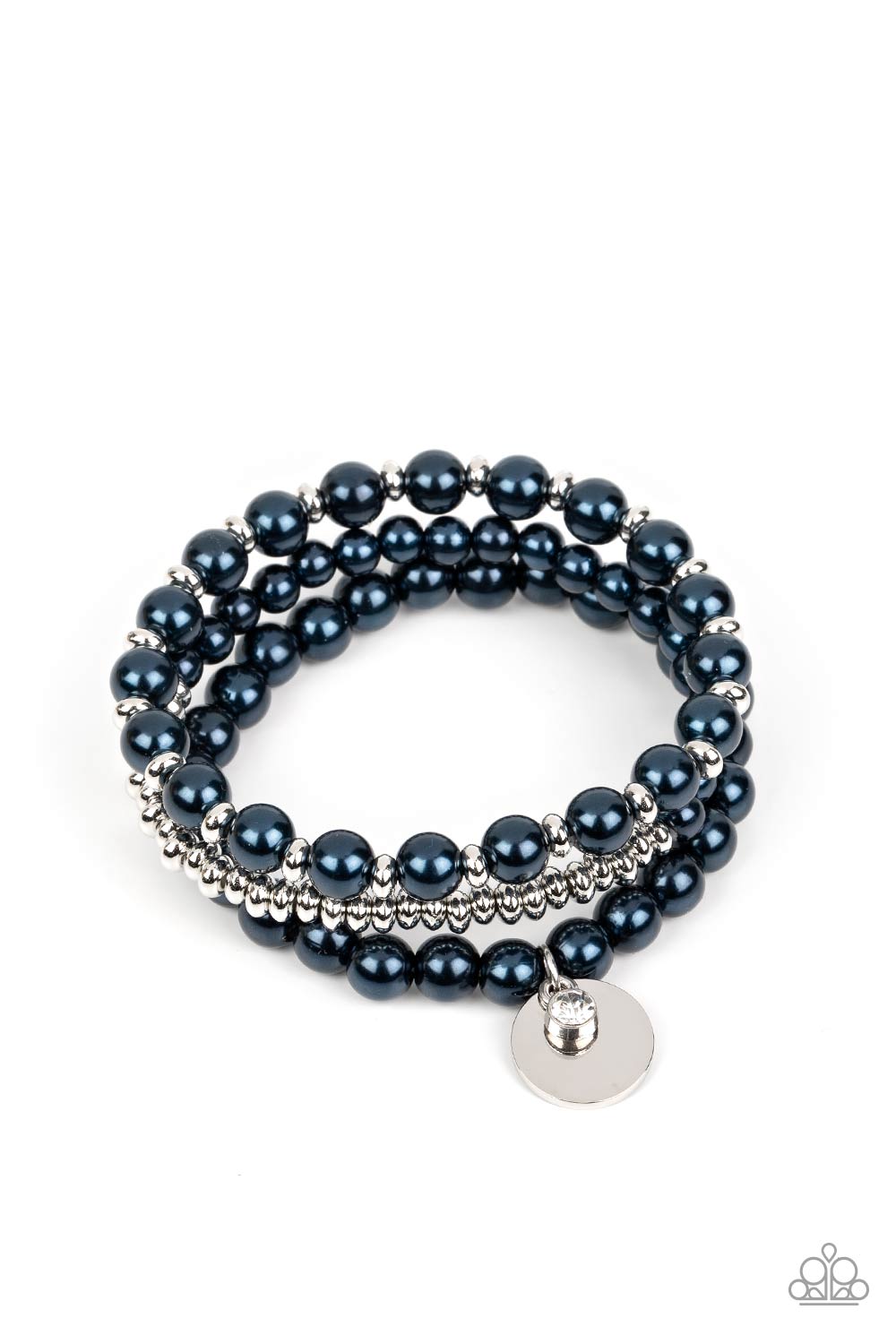 Pearly Professional Blue Bracelet (Stretchy)