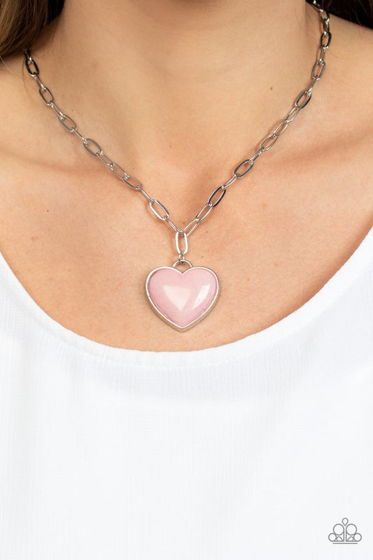 Everlasting Endearment Pink Necklace