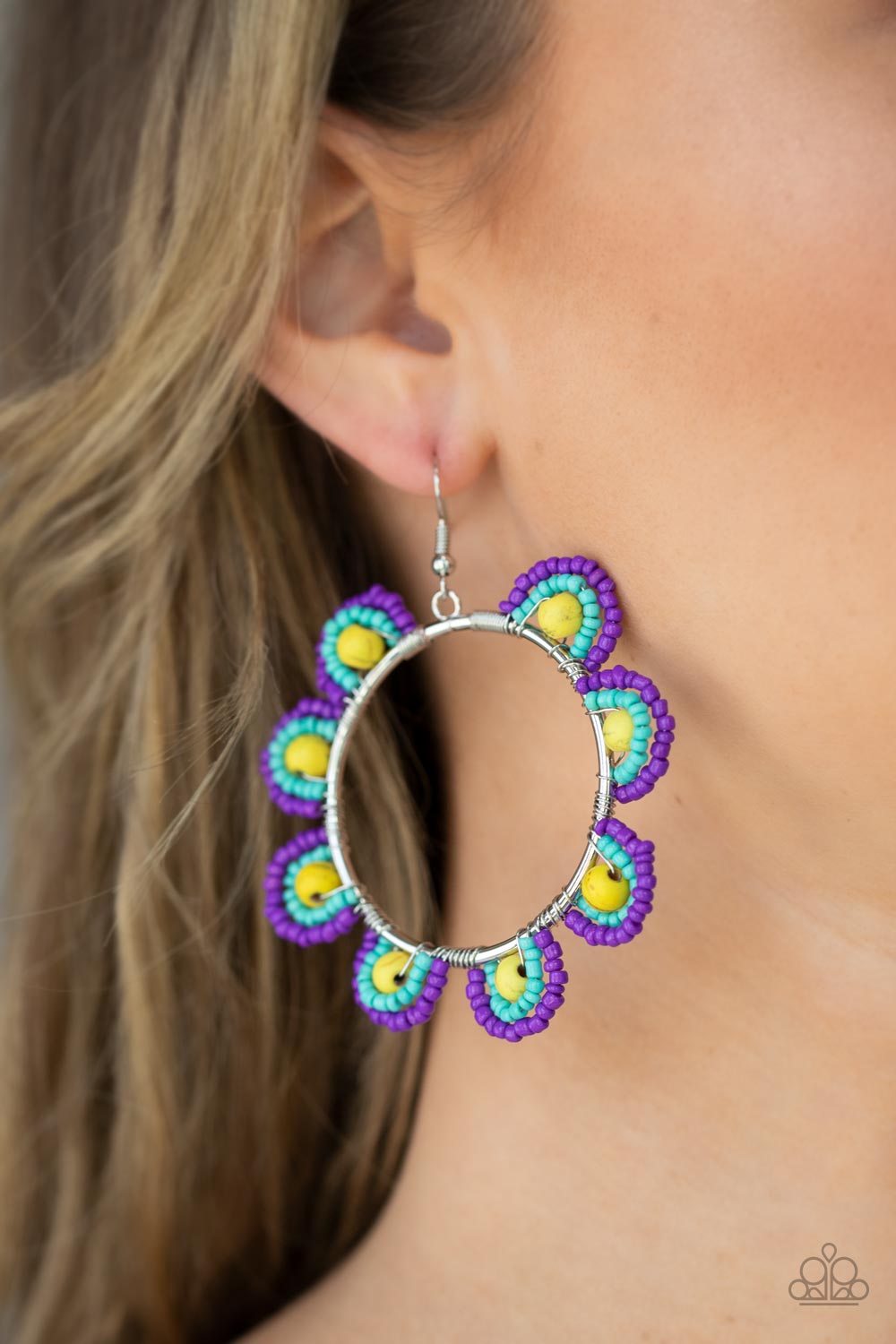 Groovy Gardens Yellow Earrings