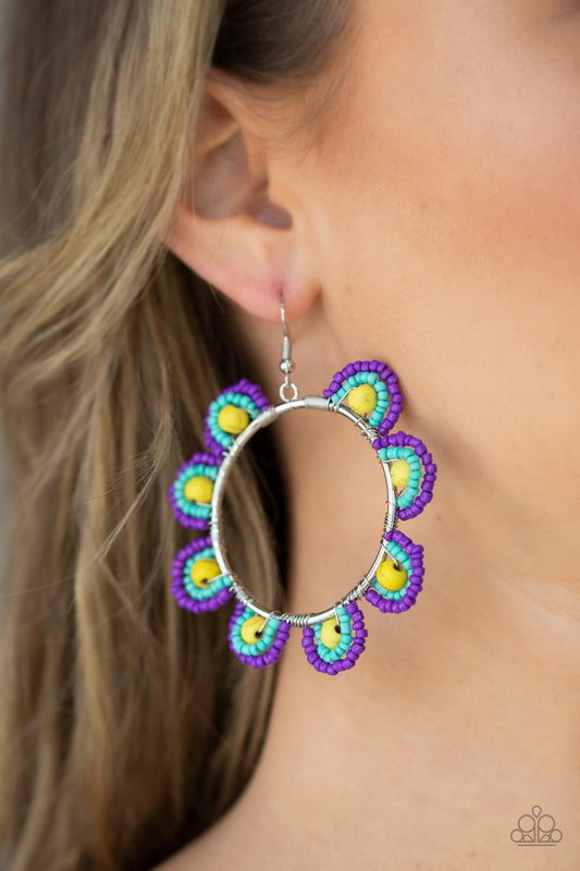 Groovy Gardens Yellow Earrings