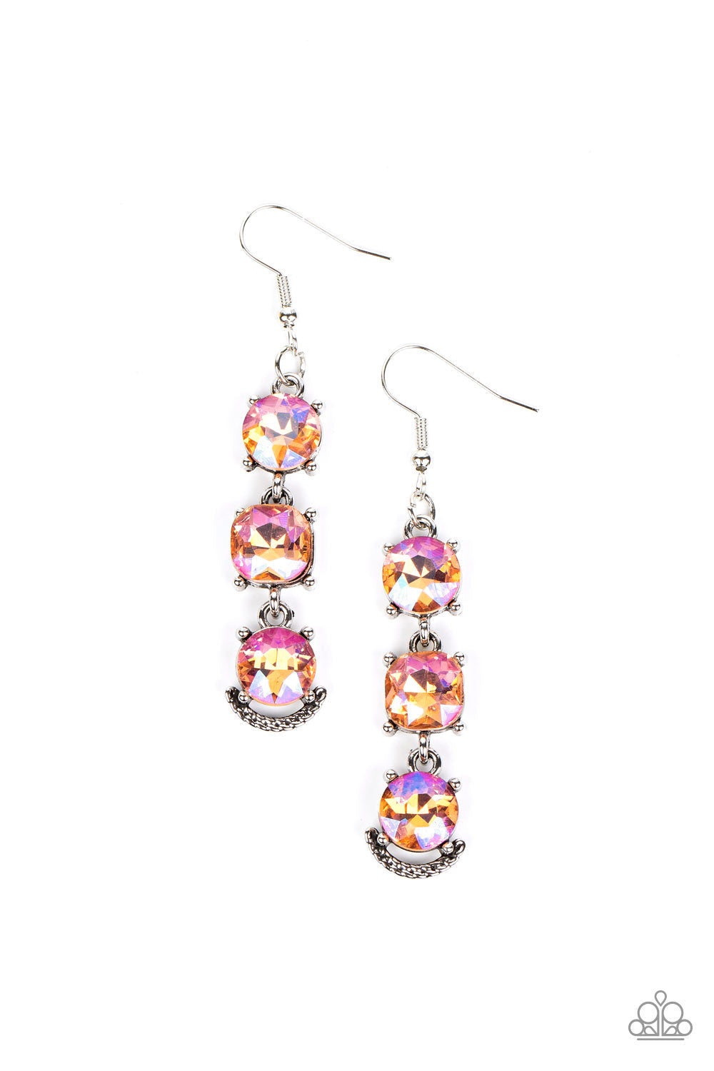 Determined to Dazzle Orange Earrings