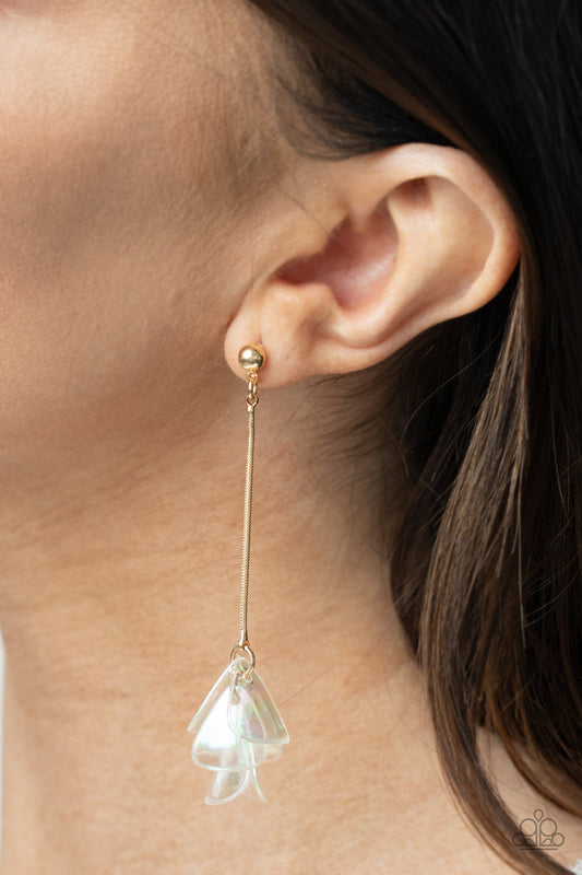 Keep Them In Suspense Gold Earrings (Post Back)