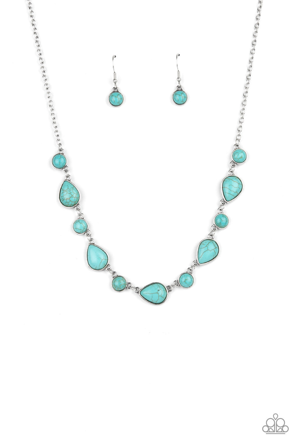 Heavenly Teardrops Blue Necklace