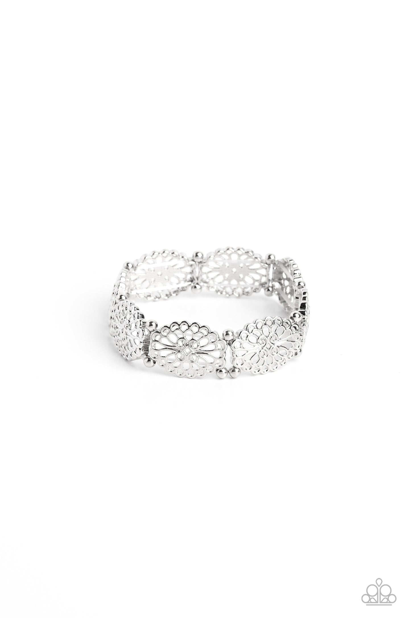 Curly Chic Silver Bracelet (Stretchy)