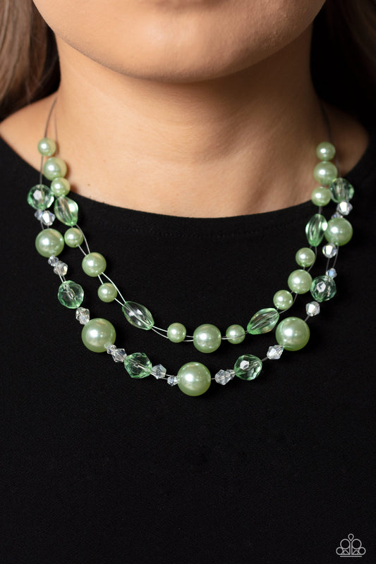 Parisian Pearlis Green Necklace