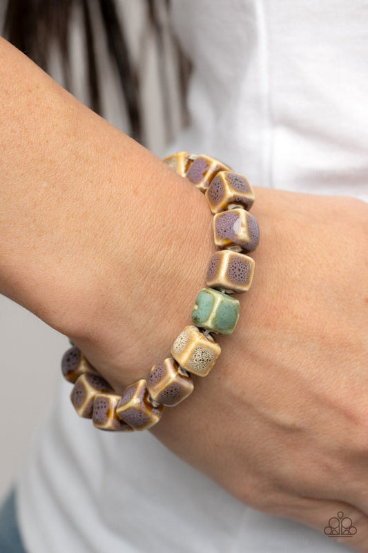 Glaze Craze Urban Purple Bracelet (Stretchy)