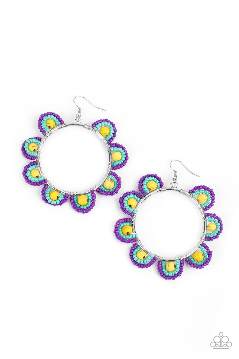 Groovy Gardens Yellow Earrings