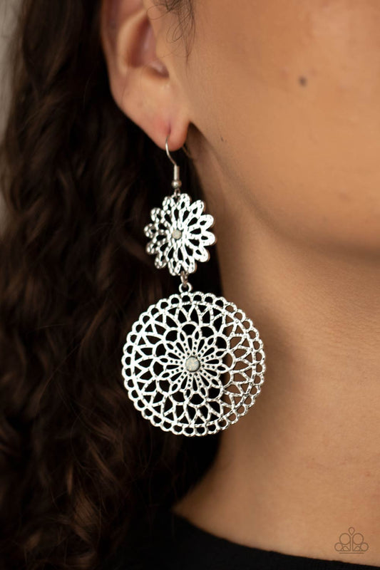 Garden Mantra White Earrings