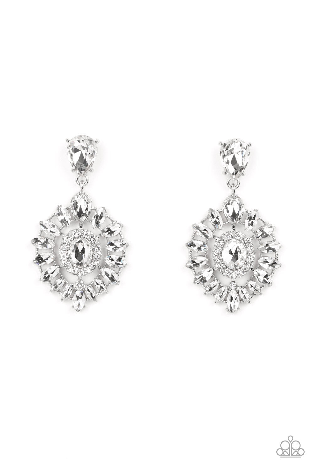 My Good Luxe Charm White Earrings (Post Back)