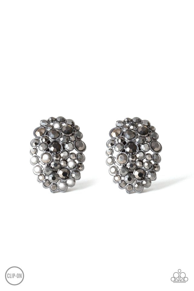 Daring Dazzle Black Earrings (Post Back)