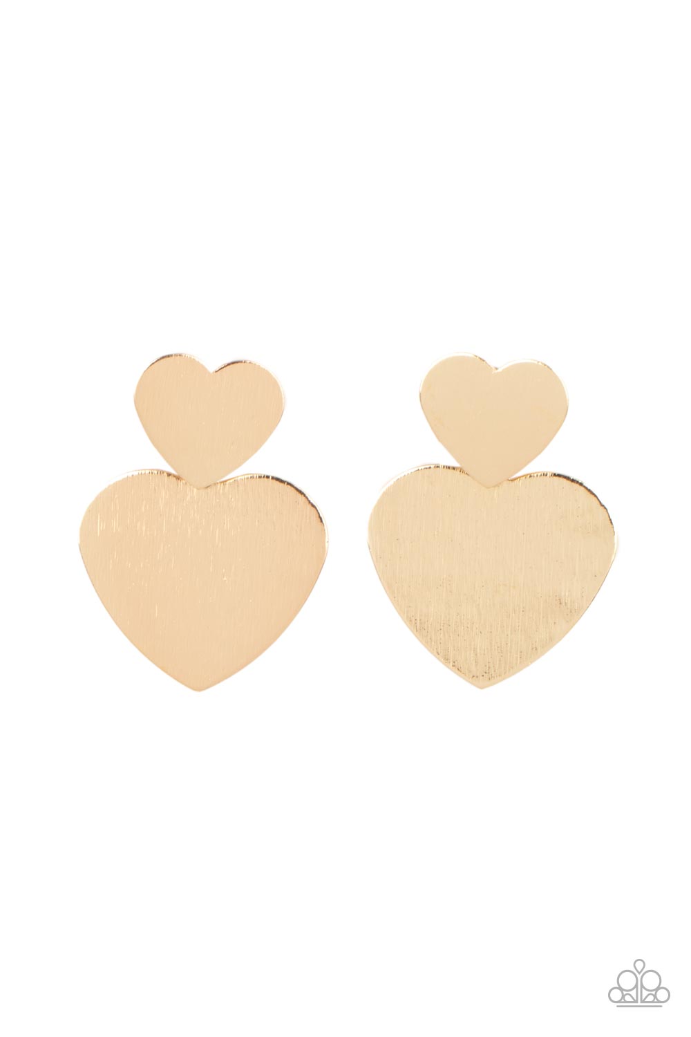 Heart-Racing Refinement Gold Earrings (Post Back)