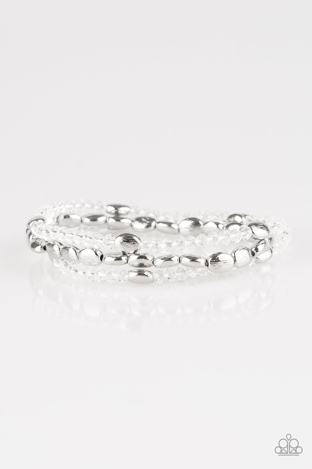 Hello Beautiful White Bracelet (Stretchy)