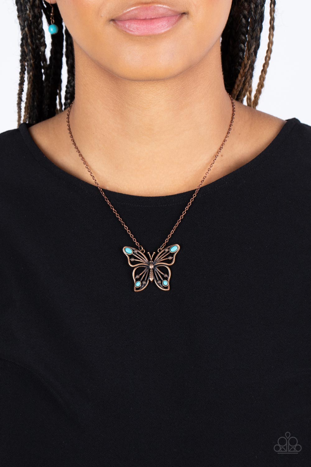 Badlands Butterfly Blue Necklace