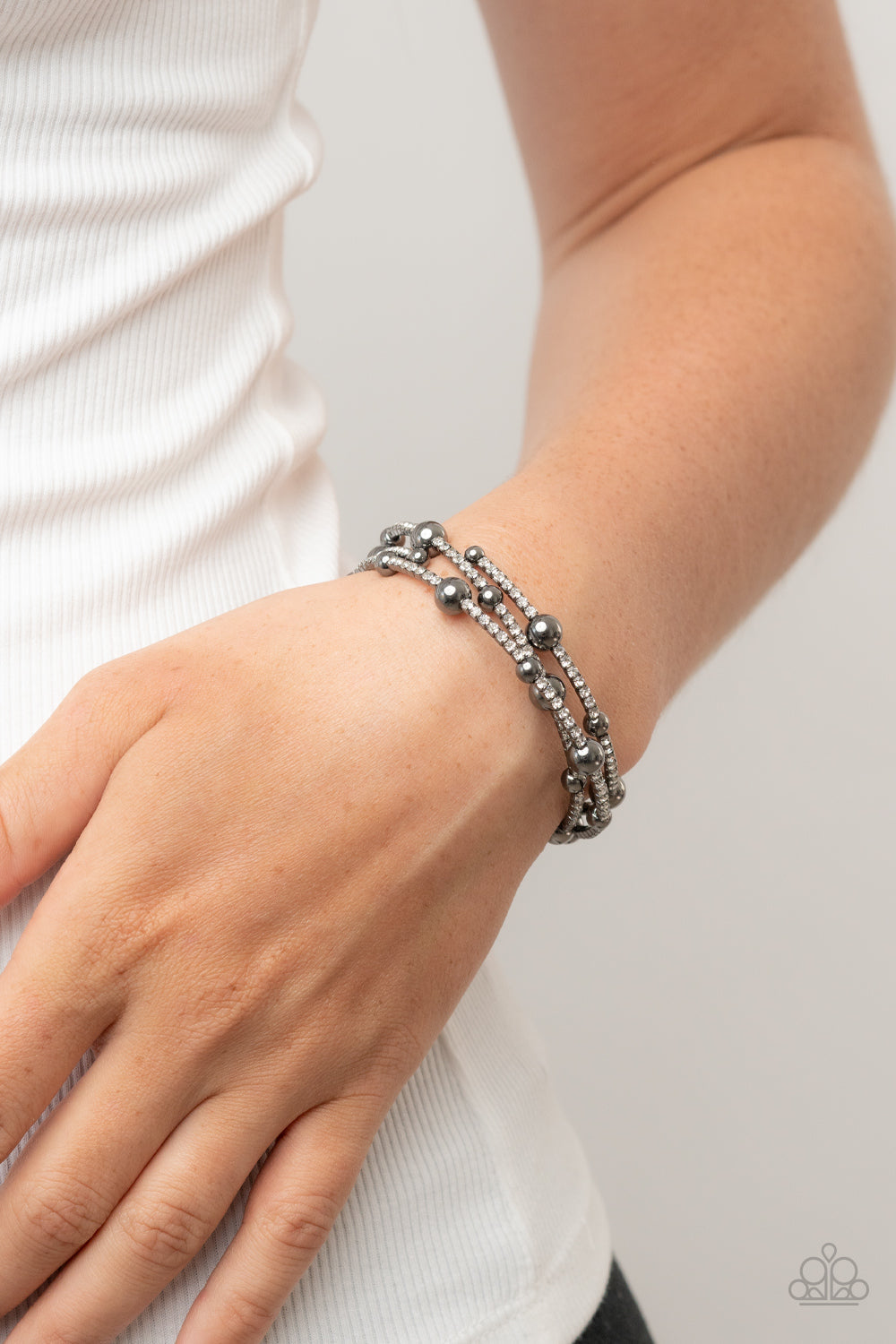 Spontaneous Shimmer Black Bracelet (Coil)