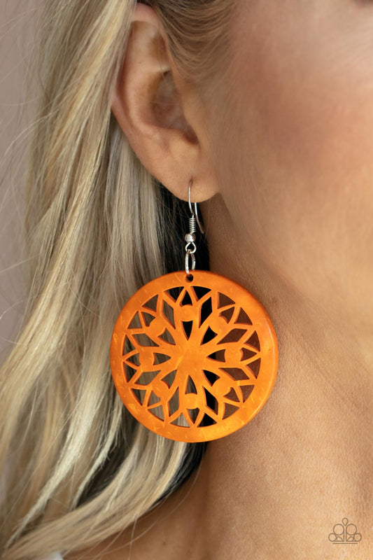 Ocean Canopy Orange Earrings