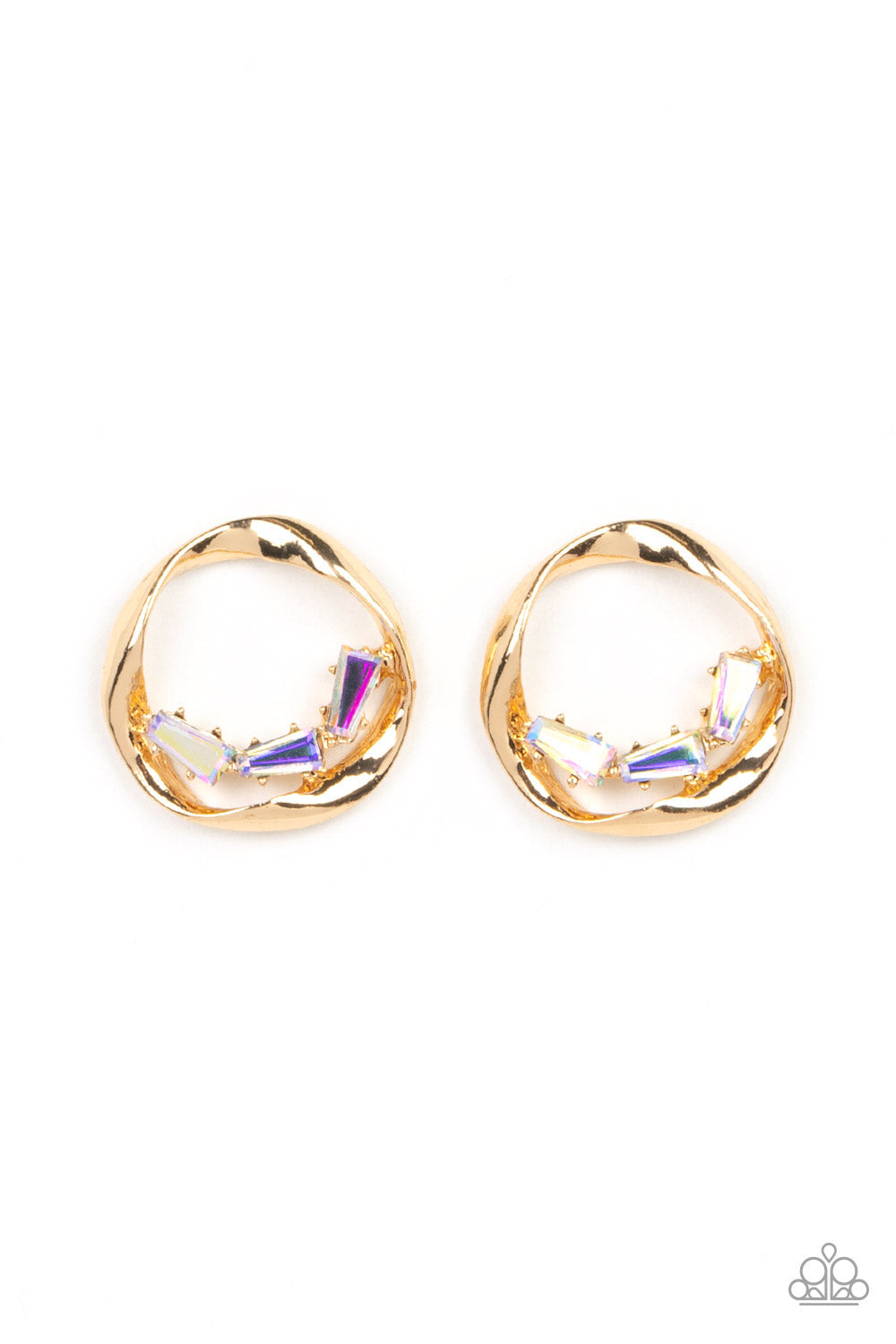 Imperfect Illumination Gold Earrings (Post Back)