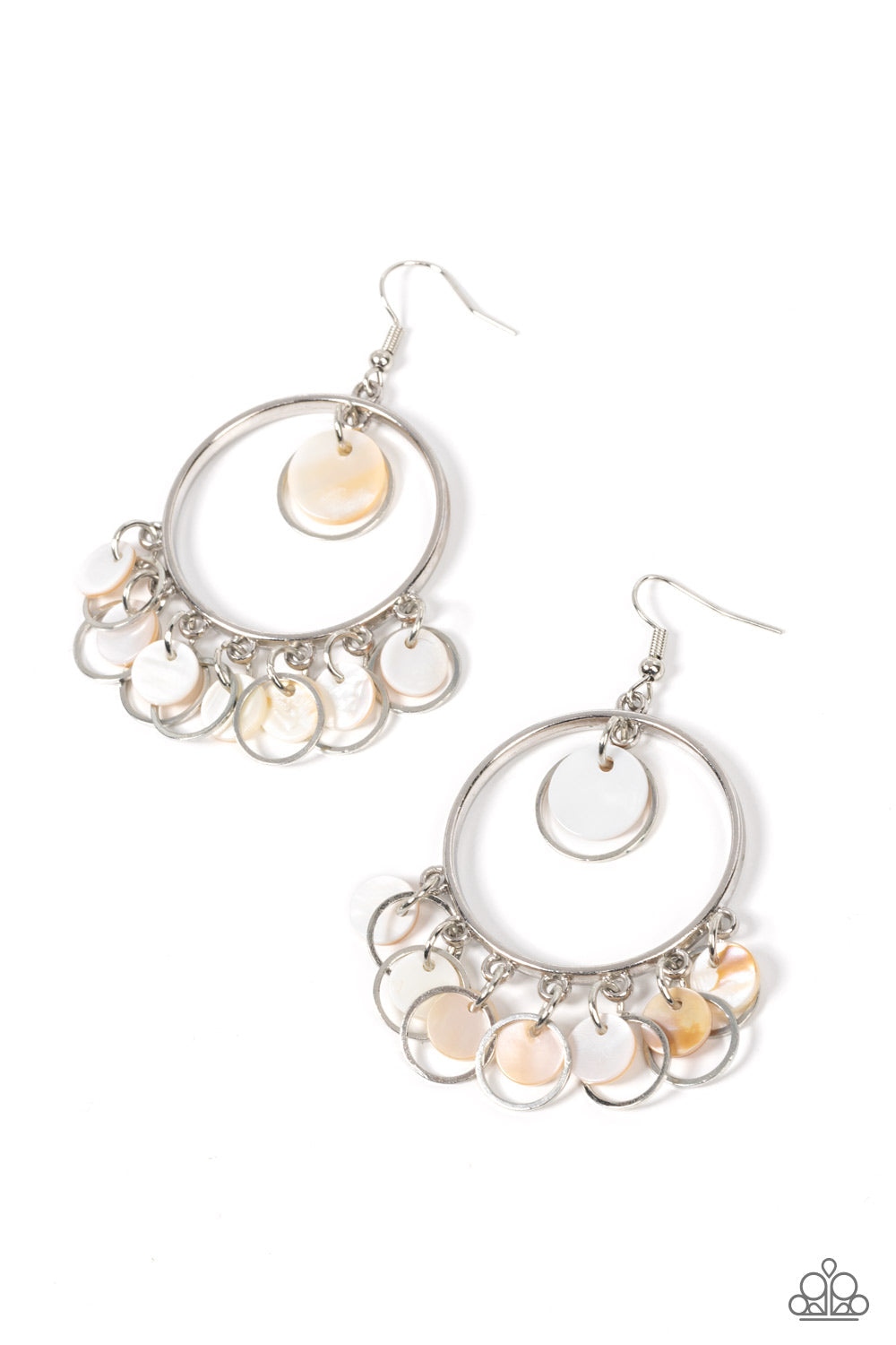 Cabana Charm White Earrings