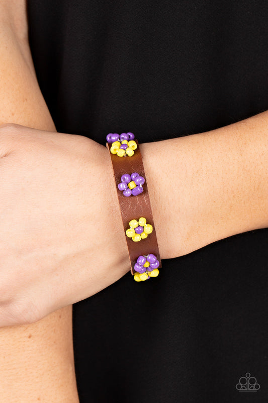 Flowery Frontier Purple Urban Bracelet (Pull Cord)