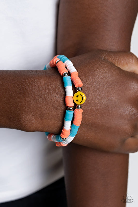 In SMILE Orange Bracelet (Stretchy)