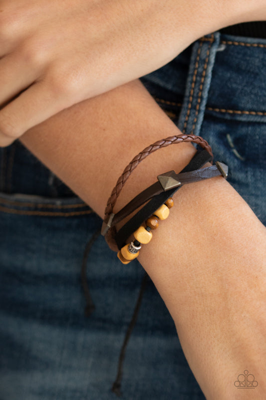 Solo Climb Brown Urban Bracelet (Pull Cord)