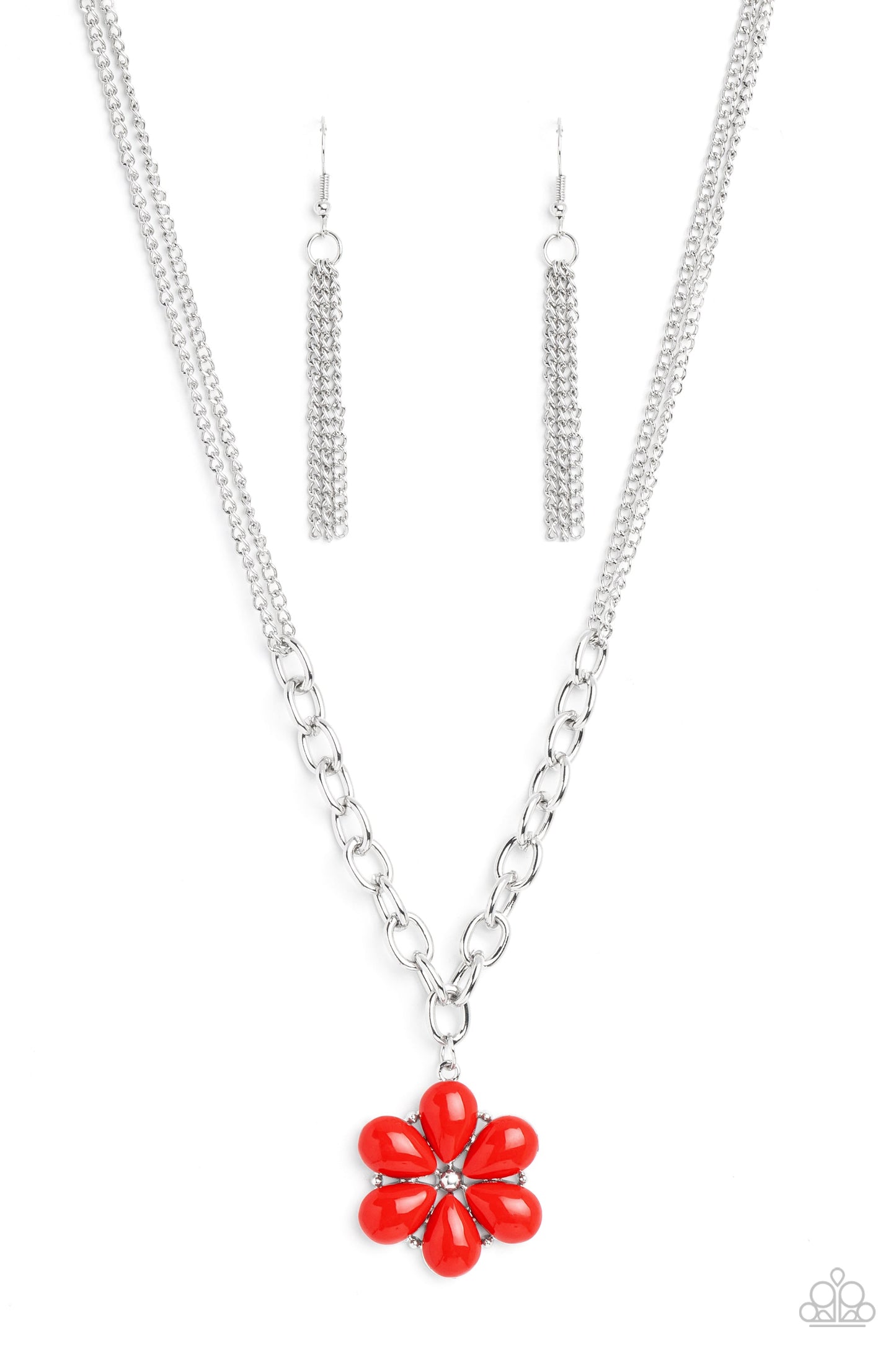 Dazzling Dahlia Red Necklace