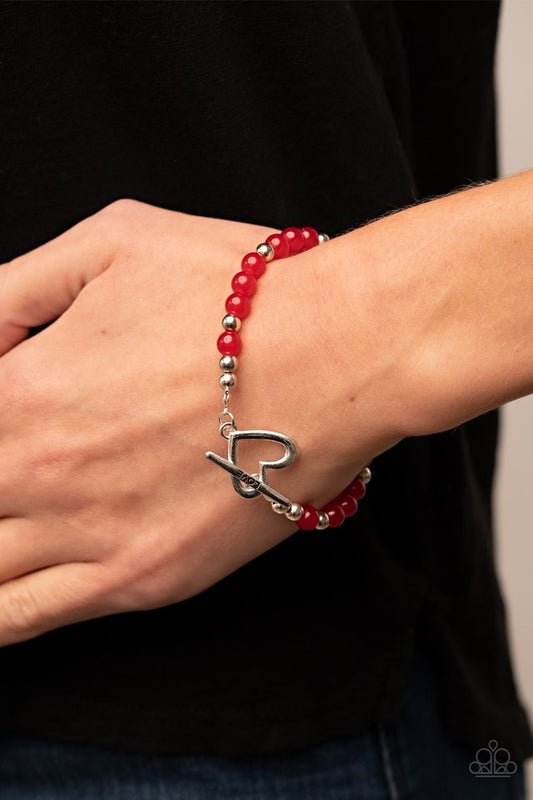 Following My Heart Red Bracelet (Toggle)