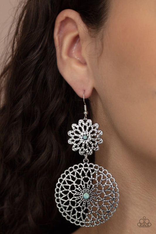 Garden Mantra Blue Earrings