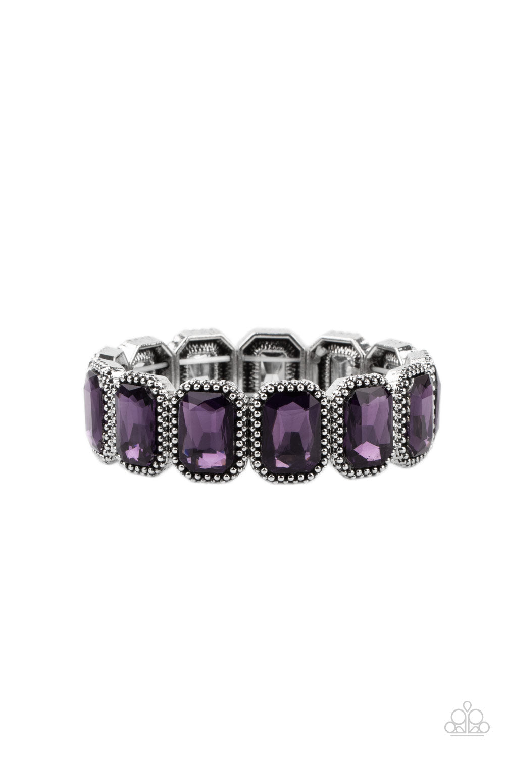 Studded Smolder Black Bracelet (Stretchy)