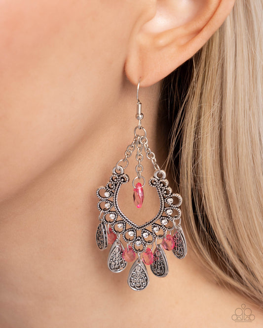 Musical Gardens Pink Earrings