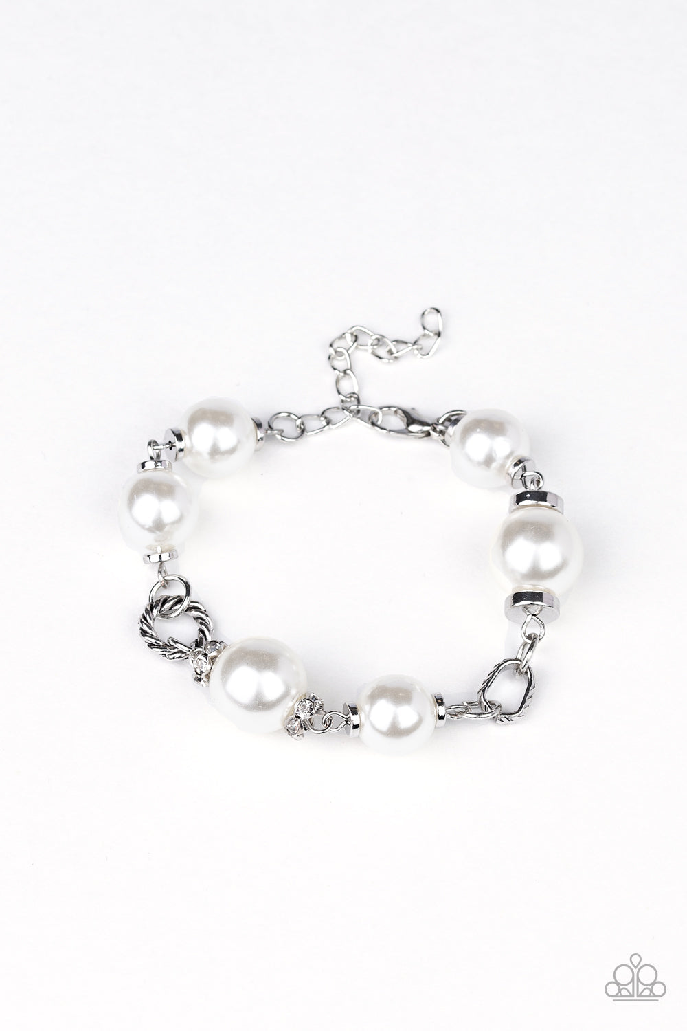 Boardroom Baller White Bracelet (Clasp)