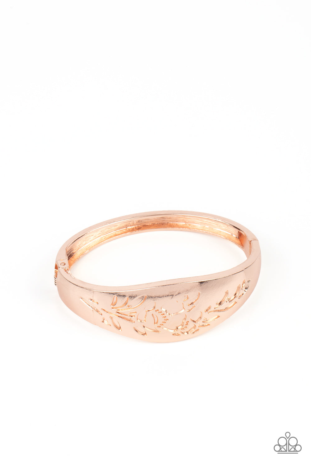 Fond Of Florals Rose Gold Bracelet (Hinge)