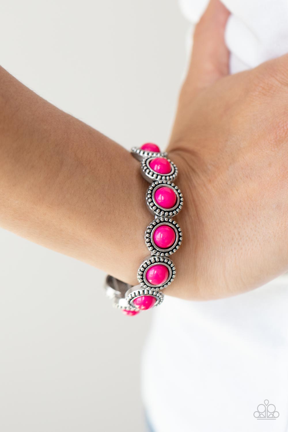 Polished Promenade Pink Bracelet (Stretchy)