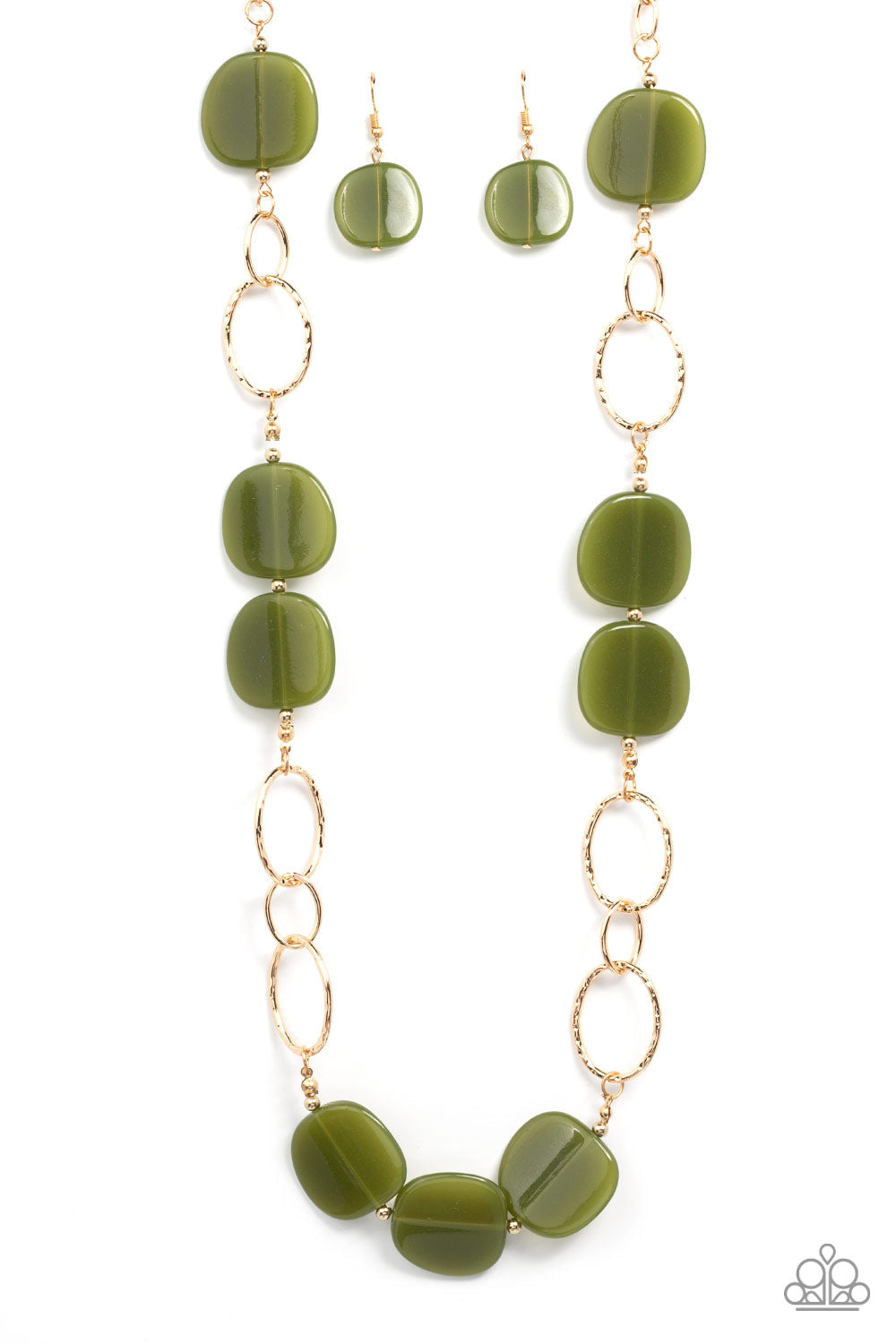 Posh Promenade Green Necklace