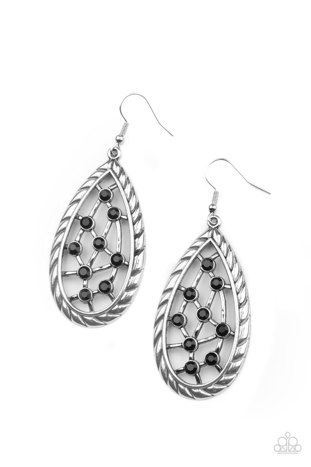 Industrial Incandescence Black Earrings
