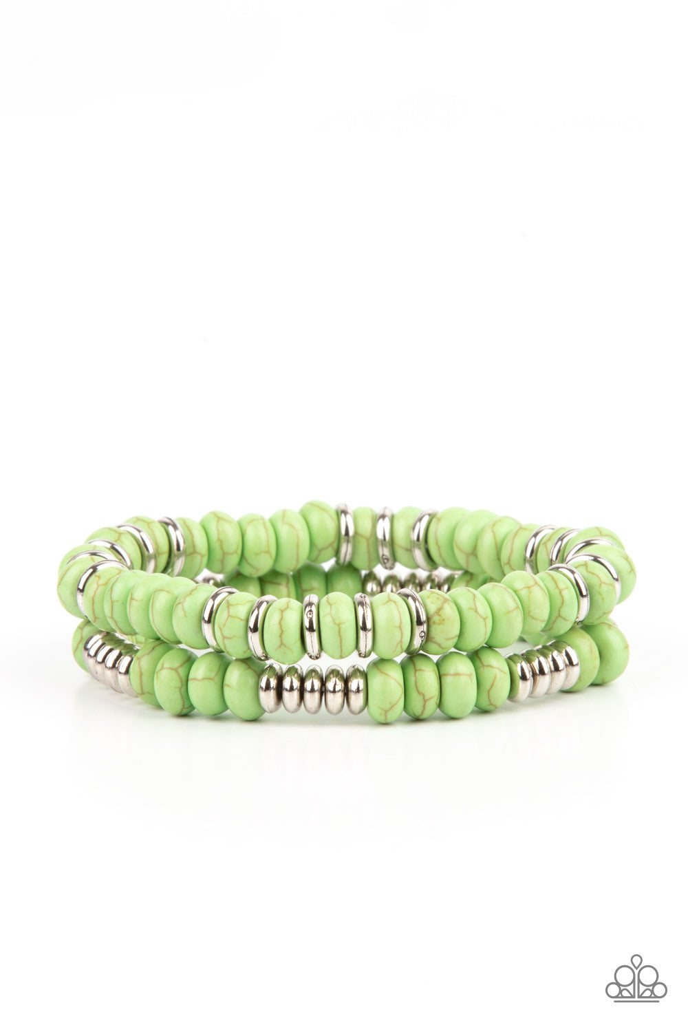 Desert Rainbow Green Bracelet (Stretchy)