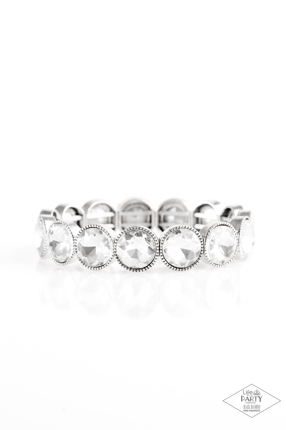 Number One Knockout White Bracelet (Stretchy)