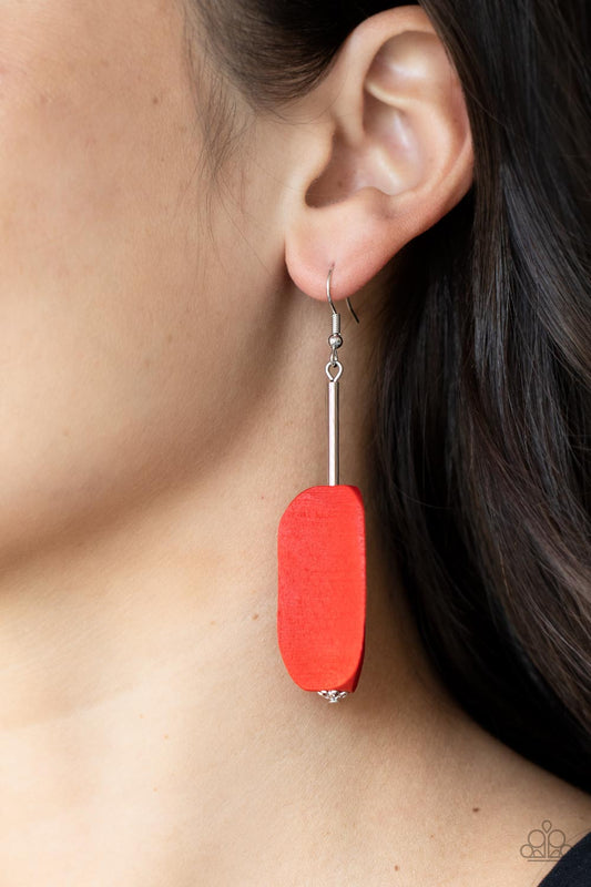 Tamarack Trail Red Earrings