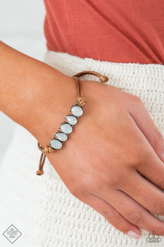 Opal Paradise Brass Urban Bracelet (Pull Cord)