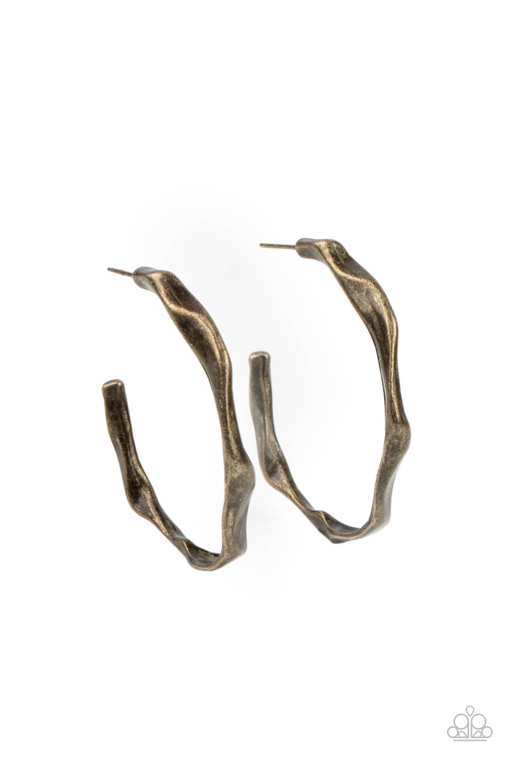 Coveted Curves Brass Earrings (Hoops)
