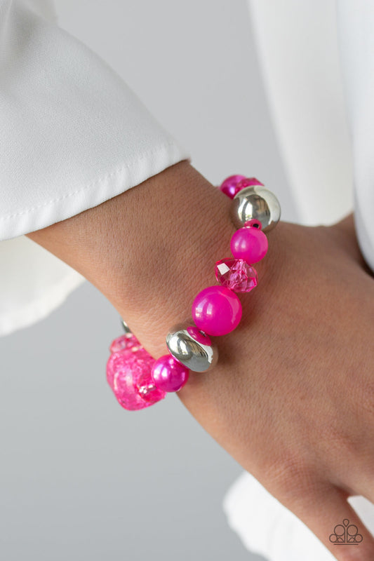 Ice Ice-Breaker Pink Bracelet (Stretchy)