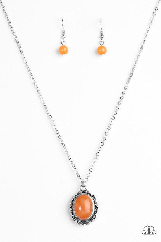 Stone Aura Orange Necklace