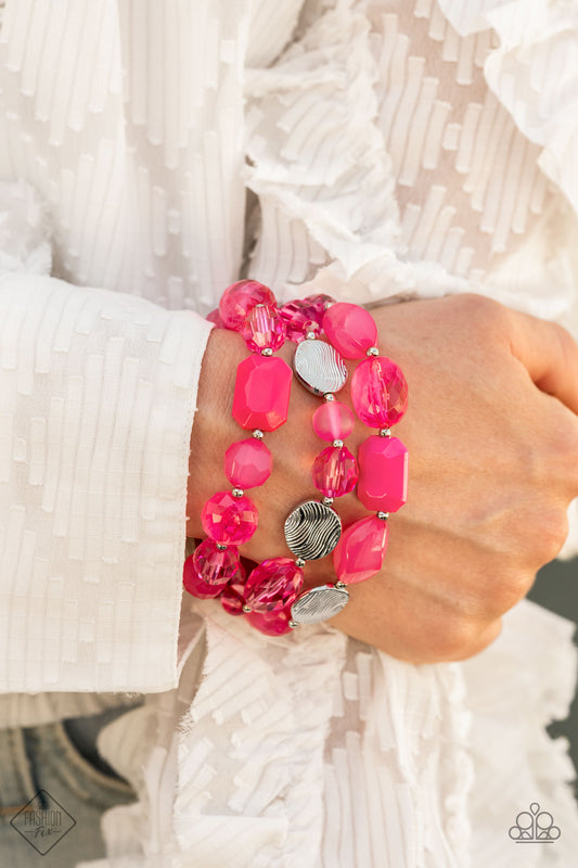 Oceanside Bliss Pink Bracelet (Stretchy)