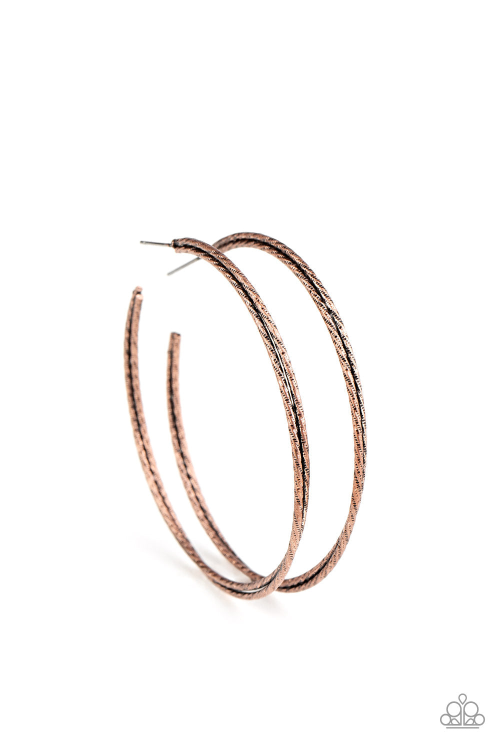 Curved Couture Copper Earrings (Hoops)