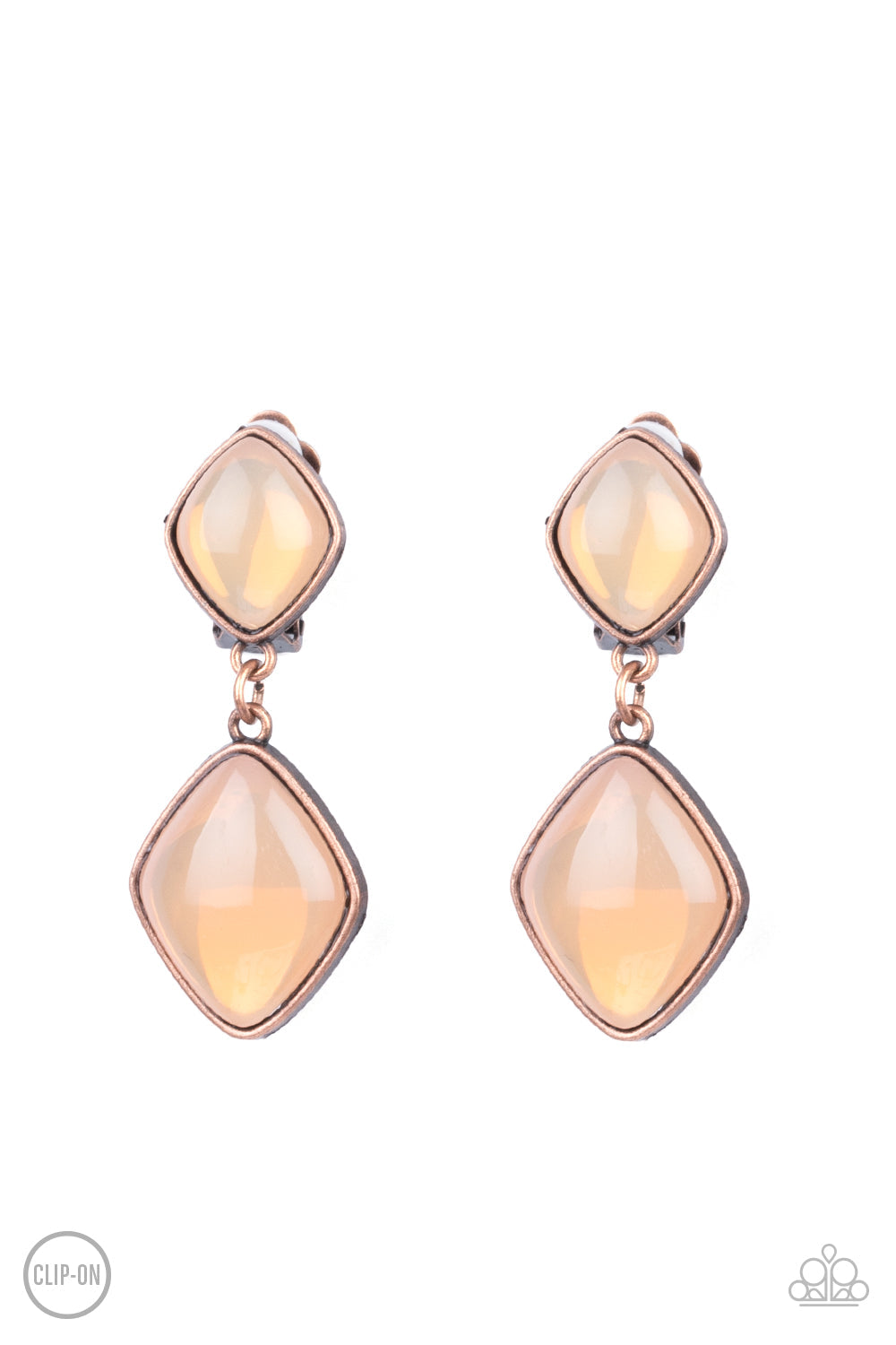 Double Dipping Diamonds Copper Earrings (Clip-On’s)