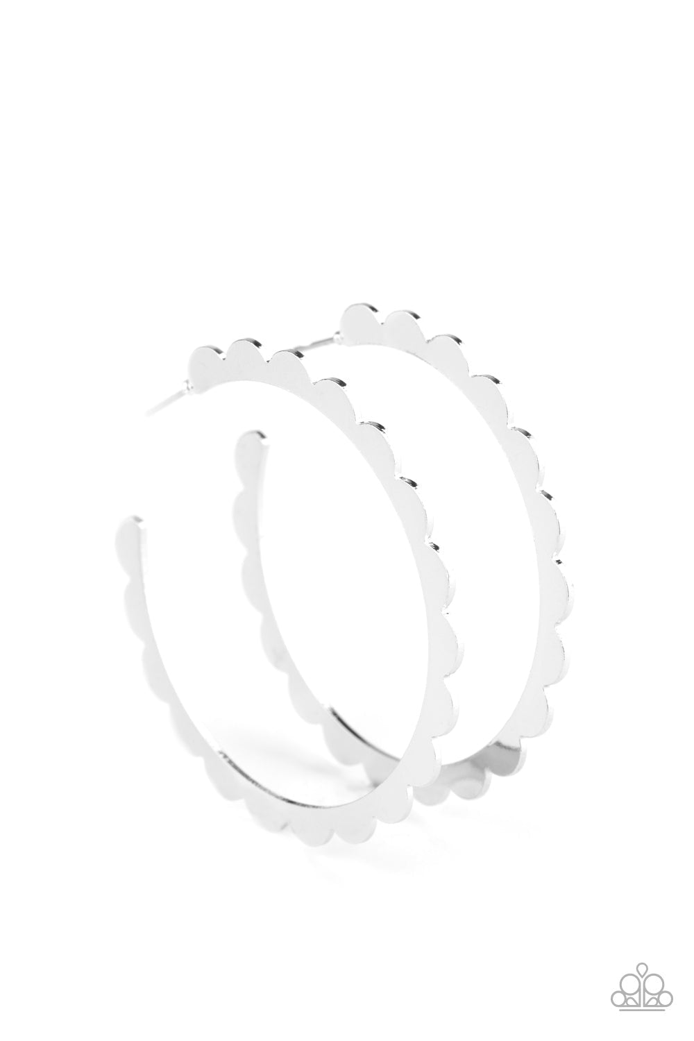 Radiant Ridges Silver Earrings (Hoops)