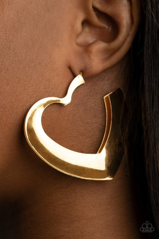 Heart Racing Radiance Gold Earrings (Hoops)