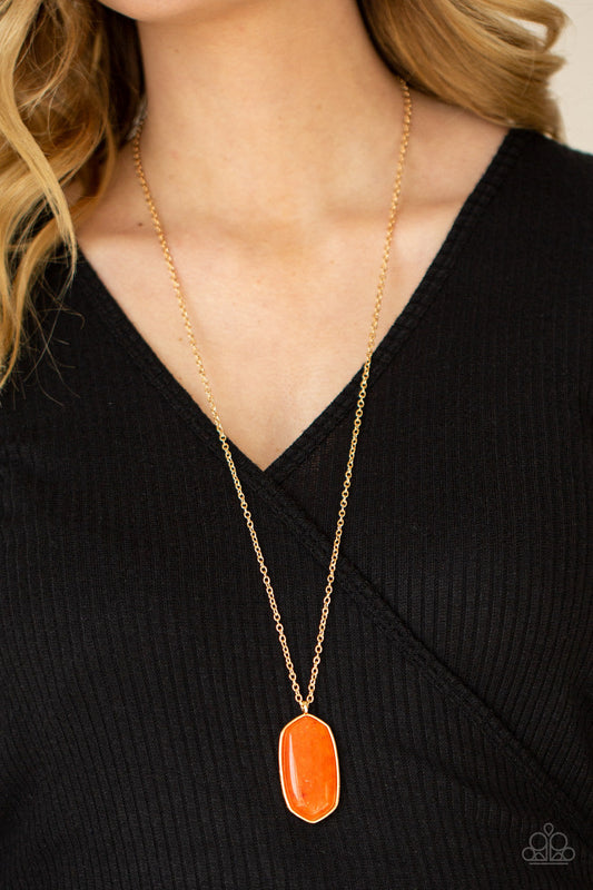 Elementary Elegance Orange Necklace