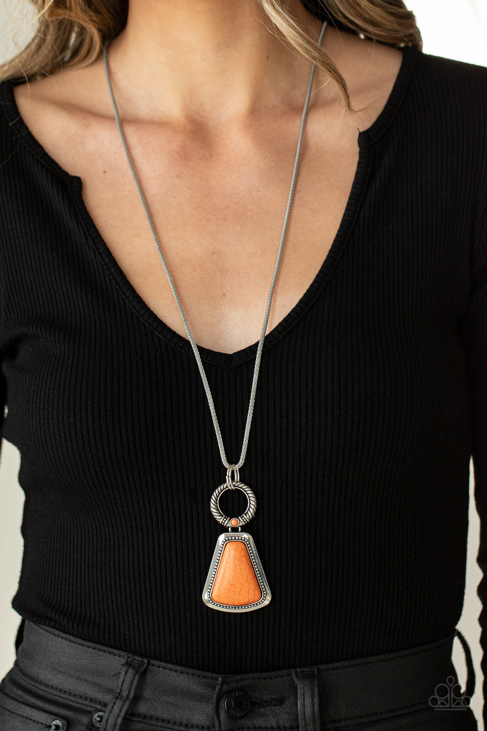 Stone Prairies Orange Necklace