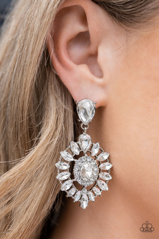 My Good Luxe Charm White Earrings (Post Back)